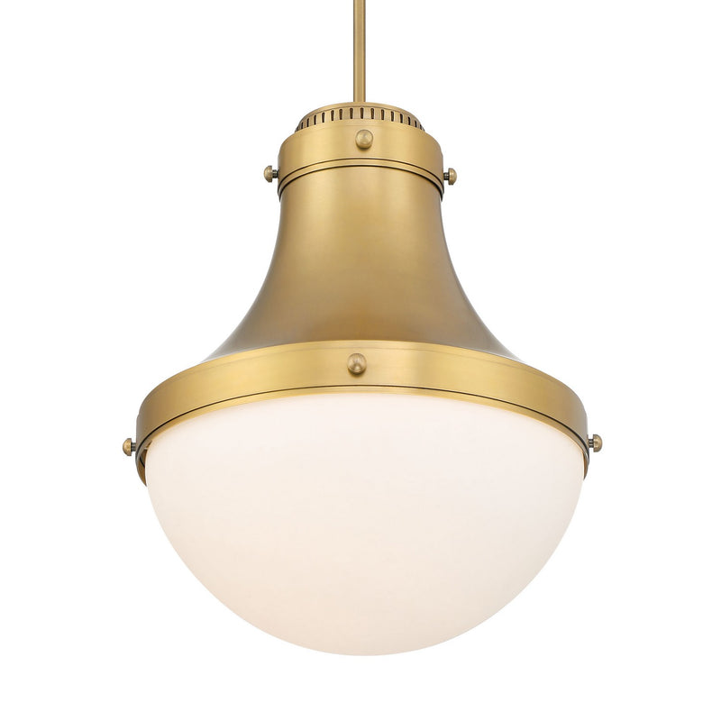 One Light Pendant<br /><span style="color:#4AB0CE;">Entrega: 4-10 dias en USA</span><br /><span style="color:#4AB0CE;font-size:60%;">PREGUNTE POR ENTREGA EN PANAMA</span><br />Collection: Purelight<br />Finish: Legacy Brass