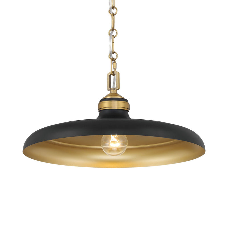 One Light Pendant<br /><span style="color:#4AB0CE;">Entrega: 2-3 semanas en USA</span><br /><span style="color:#4AB0CE;font-size:60%;">PREGUNTE POR ENTREGA EN PANAMA</span><br />Collection: Crowne<br />Finish: Dark Matte Black