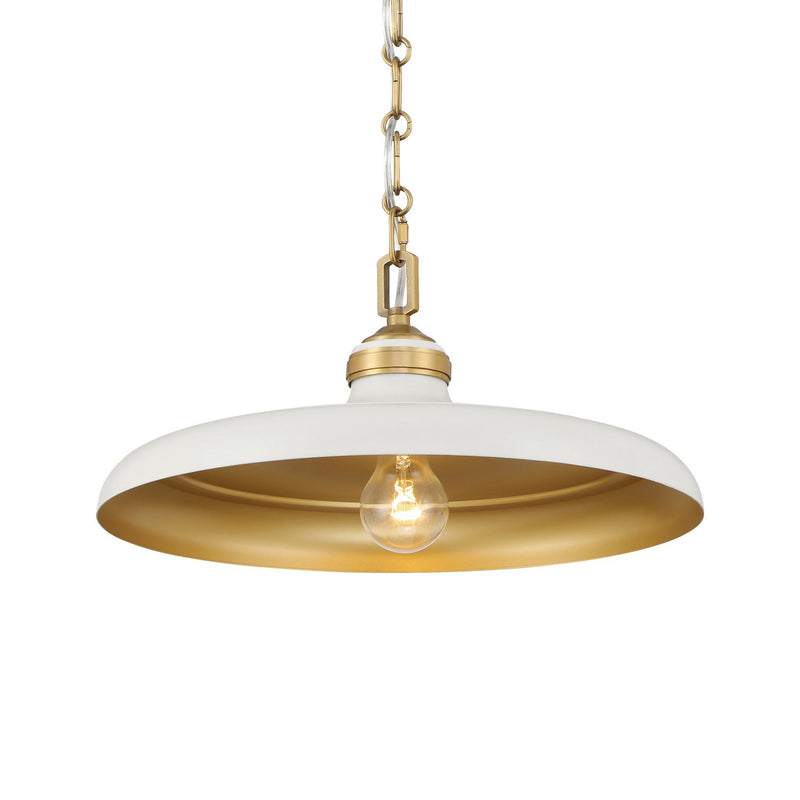 One Light Pendant<br /><span style="color:#4AB0CE;">Entrega: 2-3 semanas en USA</span><br /><span style="color:#4AB0CE;font-size:60%;">PREGUNTE POR ENTREGA EN PANAMA</span><br />Collection: Crowne<br />Finish: Off White Cream