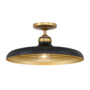 One Light Semi Flush Mount<br /><span style="color:#4AB0CE;">Entrega: 4-10 dias en USA</span><br /><span style="color:#4AB0CE;font-size:60%;">PREGUNTE POR ENTREGA EN PANAMA</span><br />Collection: Crowne<br />Finish: Dark Matte Black