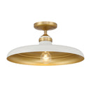One Light Semi Flush Mount<br /><span style="color:#4AB0CE;">Entrega: 5-6 semanas en USA</span><br /><span style="color:#4AB0CE;font-size:60%;">PREGUNTE POR ENTREGA EN PANAMA</span><br />Collection: Crowne<br />Finish: Off White Cream