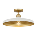 One Light Semi Flush Mount<br /><span style="color:#4AB0CE;">Entrega: 4-10 dias en USA</span><br /><span style="color:#4AB0CE;font-size:60%;">PREGUNTE POR ENTREGA EN PANAMA</span><br />Collection: Crowne<br />Finish: Off White Cream