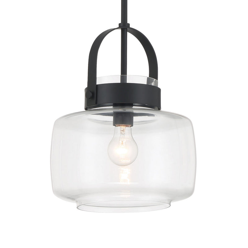 One Light Pendant<br /><span style="color:#4AB0CE;">Entrega: 4-10 dias en USA</span><br /><span style="color:#4AB0CE;font-size:60%;">PREGUNTE POR ENTREGA EN PANAMA</span><br />Collection: WickGlow<br />Finish: Dark Matte Black