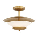 Three Light Semi Flush Mount<br /><span style="color:#4AB0CE;">Entrega: 4-10 dias en USA</span><br /><span style="color:#4AB0CE;font-size:60%;">PREGUNTE POR ENTREGA EN PANAMA</span><br />Collection: Solara<br />Finish: Legacy Brass
