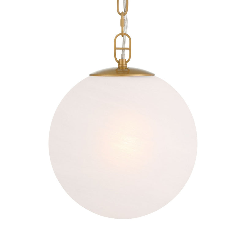 One Light Pendant<br /><span style="color:#4AB0CE;">Entrega: 4-10 dias en USA</span><br /><span style="color:#4AB0CE;font-size:60%;">PREGUNTE POR ENTREGA EN PANAMA</span><br />Collection: Marbelle<br />Finish: Legacy Brass