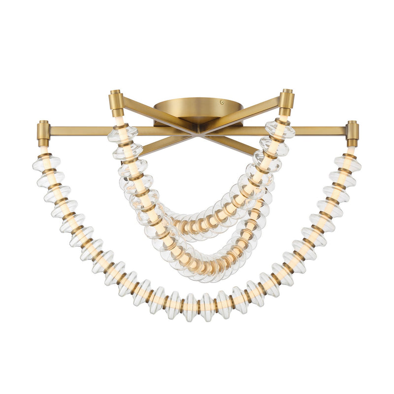 LED Flush Mount<br /><span style="color:#4AB0CE;">Entrega: 4-10 dias en USA</span><br /><span style="color:#4AB0CE;font-size:60%;">PREGUNTE POR ENTREGA EN PANAMA</span><br />Collection: Pearl<br />Finish: Legacy Brass