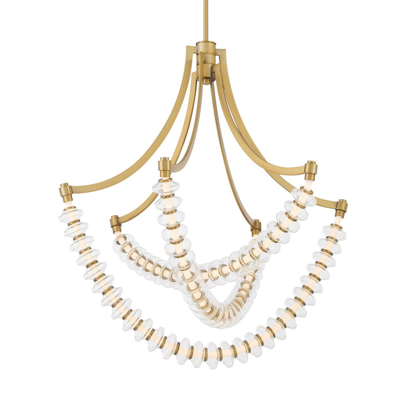 LED Chandelier<br /><span style="color:#4AB0CE;">Entrega: 2-3 semanas en USA</span><br /><span style="color:#4AB0CE;font-size:60%;">PREGUNTE POR ENTREGA EN PANAMA</span><br />Collection: Pearl<br />Finish: Legacy Brass