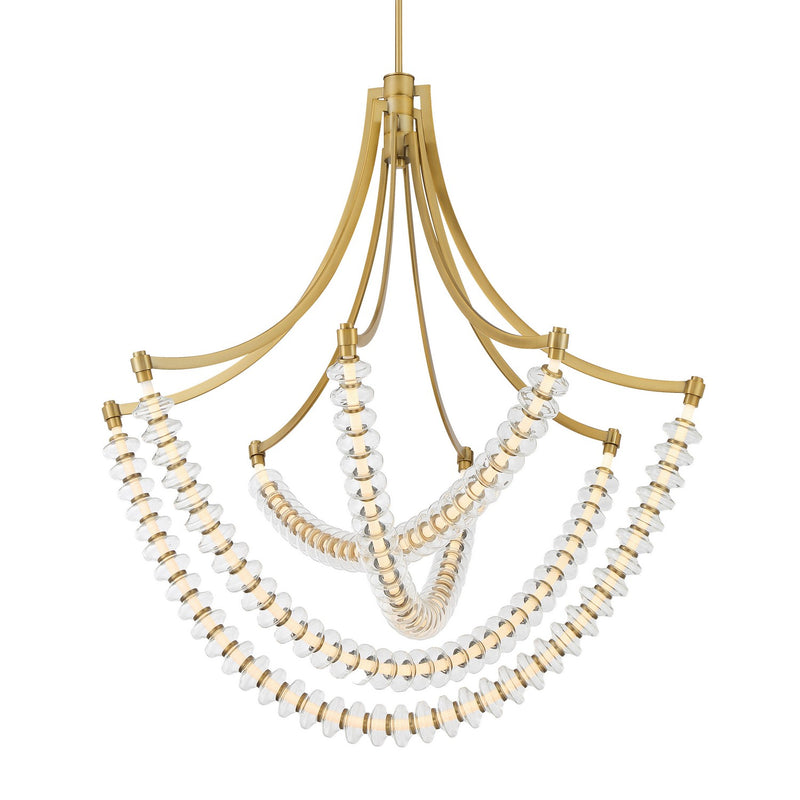 LED Chandelier<br /><span style="color:#4AB0CE;">Entrega: 4-10 dias en USA</span><br /><span style="color:#4AB0CE;font-size:60%;">PREGUNTE POR ENTREGA EN PANAMA</span><br />Collection: Pearl<br />Finish: Legacy Brass