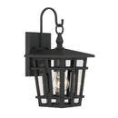 One Light Outdoor Wall Sconce<br /><span style="color:#4AB0CE;">Entrega: 4-10 dias en USA</span><br /><span style="color:#4AB0CE;font-size:60%;">PREGUNTE POR ENTREGA EN PANAMA</span><br />Collection: Fieldstone<br />Finish: Sand Coal Black