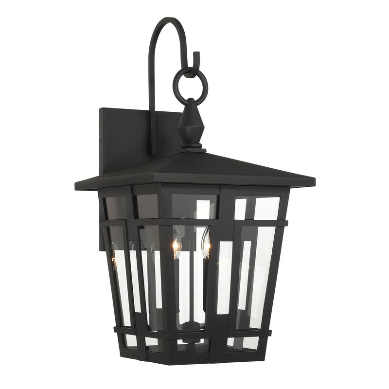 Four Light Outdoor Wall Sconce<br /><span style="color:#4AB0CE;">Entrega: 4-10 dias en USA</span><br /><span style="color:#4AB0CE;font-size:60%;">PREGUNTE POR ENTREGA EN PANAMA</span><br />Collection: Fieldstone<br />Finish: Sand Coal Black