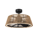 24"Ceiling Fan<br /><span style="color:#4AB0CE;">Entrega: 4-10 dias en USA</span><br /><span style="color:#4AB0CE;font-size:60%;">PREGUNTE POR ENTREGA EN PANAMA</span><br />Collection: Isla<br />Finish: Matte Black/Braided Rope