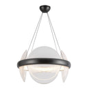 LED Chandelier<br /><span style="color:#4AB0CE;">Entrega: 4-10 dias en USA</span><br /><span style="color:#4AB0CE;font-size:60%;">PREGUNTE POR ENTREGA EN PANAMA</span><br />Collection: Taurus<br />Finish: Urban Bronze/Clear Ribbed Glass