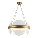 LED Chandelier<br /><span style="color:#4AB0CE;">Entrega: 4-10 dias en USA</span><br /><span style="color:#4AB0CE;font-size:60%;">PREGUNTE POR ENTREGA EN PANAMA</span><br />Collection: Taurus<br />Finish: Vintage Brass/Clear Ribbed Glass