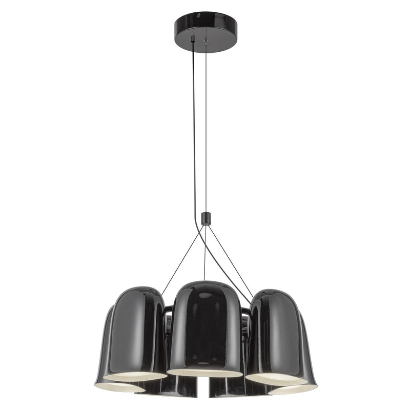LED Chandelier<br /><span style="color:#4AB0CE;">Entrega: 4-10 dias en USA</span><br /><span style="color:#4AB0CE;font-size:60%;">PREGUNTE POR ENTREGA EN PANAMA</span><br />Collection: Bell<br />Finish: Glossy Black