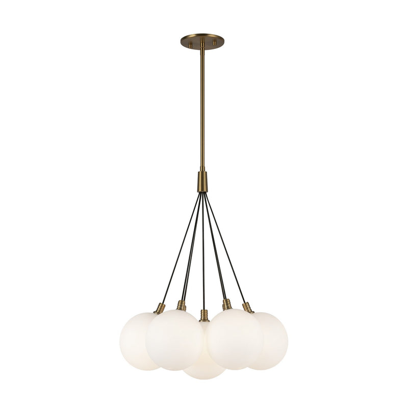 LED Chandelier<br /><span style="color:#4AB0CE;">Entrega: 4-10 dias en USA</span><br /><span style="color:#4AB0CE;font-size:60%;">PREGUNTE POR ENTREGA EN PANAMA</span><br />Collection: Bolla<br />Finish: Brushed Gold/Opal Glass