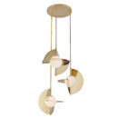 LED Chandelier<br /><span style="color:#4AB0CE;">Entrega: 4-10 dias en USA</span><br /><span style="color:#4AB0CE;font-size:60%;">PREGUNTE POR ENTREGA EN PANAMA</span><br />Collection: Scorpio<br />Finish: Metallic Brass/Opal Glass
