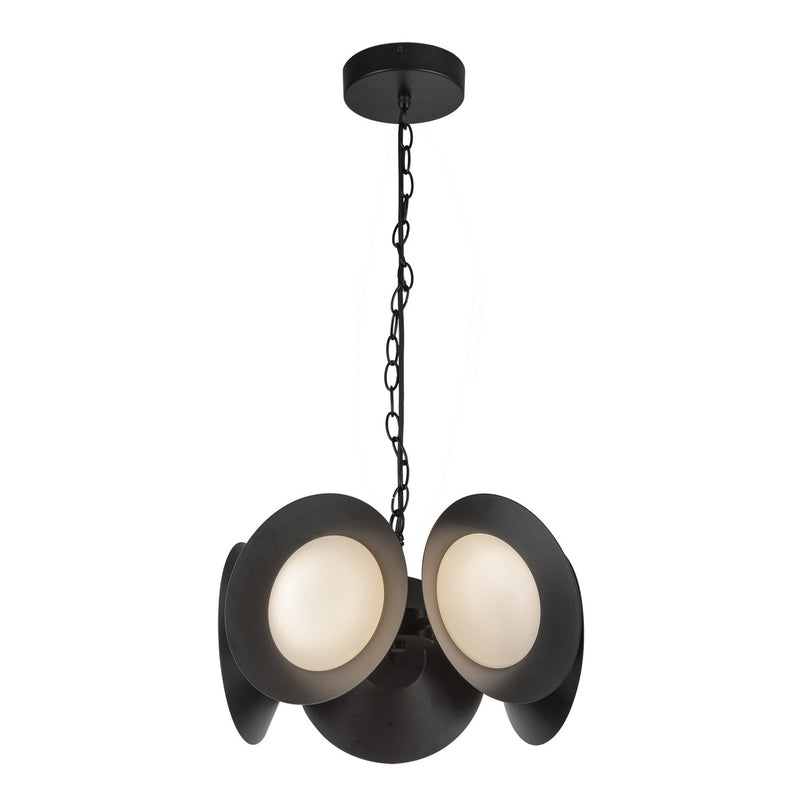 LED Chandelier<br /><span style="color:#4AB0CE;">Entrega: 4-10 dias en USA</span><br /><span style="color:#4AB0CE;font-size:60%;">PREGUNTE POR ENTREGA EN PANAMA</span><br />Collection: Cleo<br />Finish: Black/Opal Glass