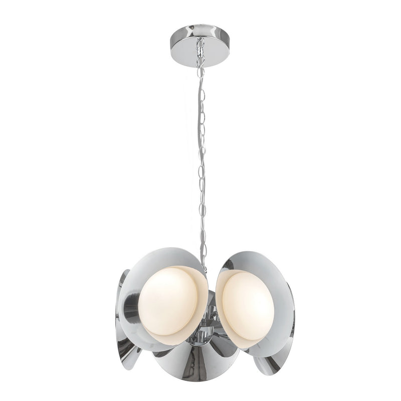 LED Chandelier<br /><span style="color:#4AB0CE;">Entrega: 4-10 dias en USA</span><br /><span style="color:#4AB0CE;font-size:60%;">PREGUNTE POR ENTREGA EN PANAMA</span><br />Collection: Cleo<br />Finish: Chrome/Opal Glass