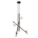 Kuzco Lighting - CH89832-BK/GO-UNV - LED Chandelier - Amara - Black/Glossy Opal Glass