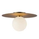 LED Flush Mount<br /><span style="color:#4AB0CE;">Entrega: 4-10 dias en USA</span><br /><span style="color:#4AB0CE;font-size:60%;">PREGUNTE POR ENTREGA EN PANAMA</span><br />Collection: Elixir<br />Finish: Brushed Gold