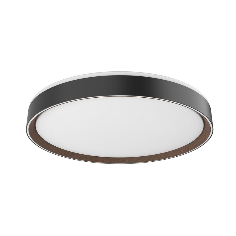 Kuzco Lighting - FM43920-BK/WT-5CCT - LED Flush Mount - Essex - Black/Walnut