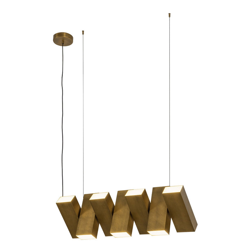 LED Linear Pendant<br /><span style="color:#4AB0CE;">Entrega: 4-10 dias en USA</span><br /><span style="color:#4AB0CE;font-size:60%;">PREGUNTE POR ENTREGA EN PANAMA</span><br />Collection: Domino<br />Finish: Vintage Brass
