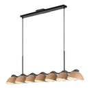 Seven Light Linear Pendant<br /><span style="color:#4AB0CE;">Entrega: 4-10 dias en USA</span><br /><span style="color:#4AB0CE;font-size:60%;">PREGUNTE POR ENTREGA EN PANAMA</span><br />Collection: Atlas<br />Finish: Black/Peach