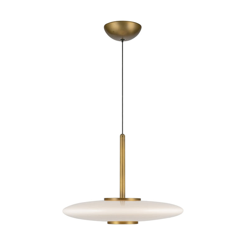 LED Pendant<br /><span style="color:#4AB0CE;">Entrega: 4-10 dias en USA</span><br /><span style="color:#4AB0CE;font-size:60%;">PREGUNTE POR ENTREGA EN PANAMA</span><br />Collection: Kyoto<br />Finish: Vintage Brass/Glossy Opal Glass