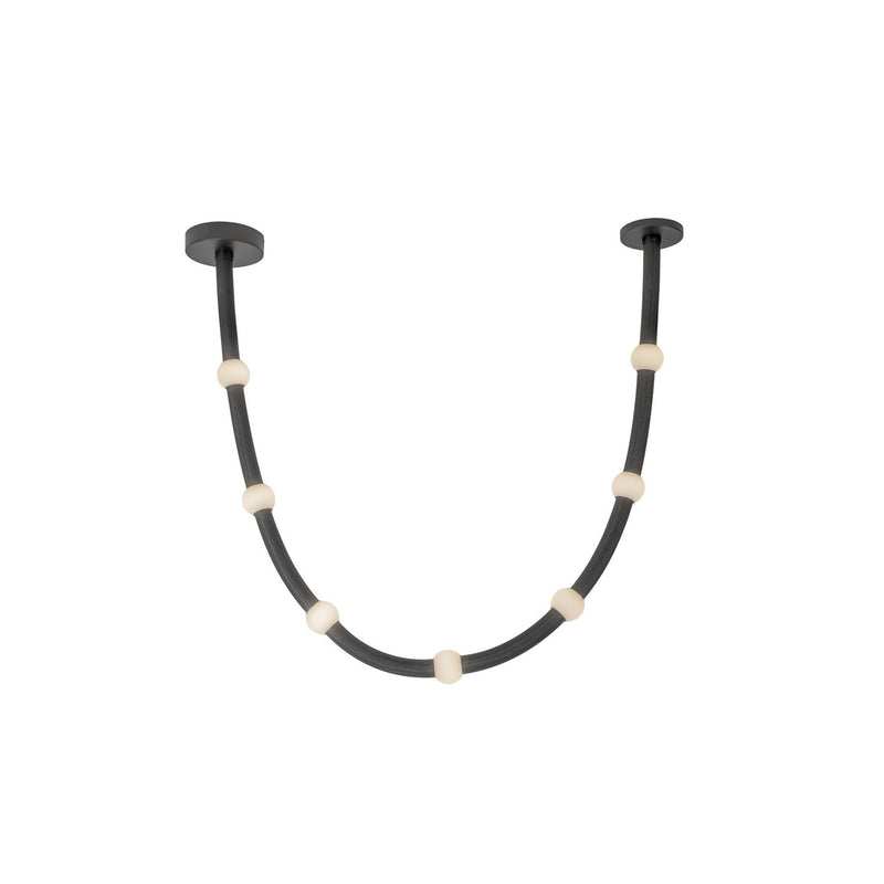 LED Pendant<br /><span style="color:#4AB0CE;">Entrega: 4-10 dias en USA</span><br /><span style="color:#4AB0CE;font-size:60%;">PREGUNTE POR ENTREGA EN PANAMA</span><br />Collection: Corda<br />Finish: Black/Opal Glass