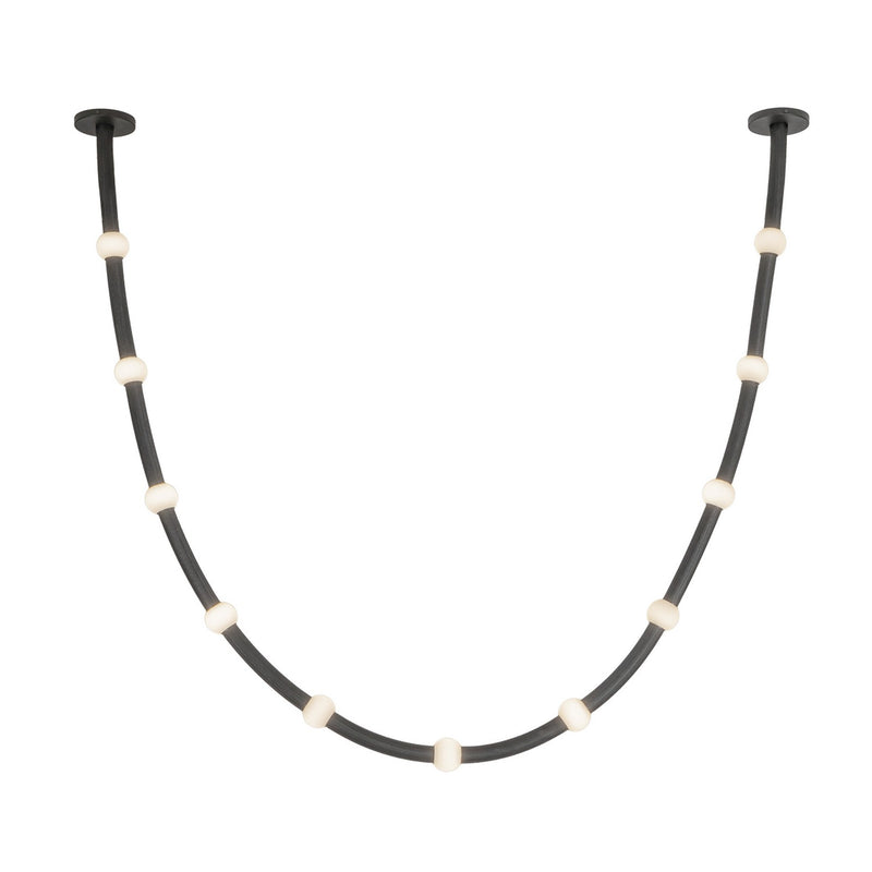 LED Pendant<br /><span style="color:#4AB0CE;">Entrega: 4-10 dias en USA</span><br /><span style="color:#4AB0CE;font-size:60%;">PREGUNTE POR ENTREGA EN PANAMA</span><br />Collection: Corda<br />Finish: Black/Opal Glass