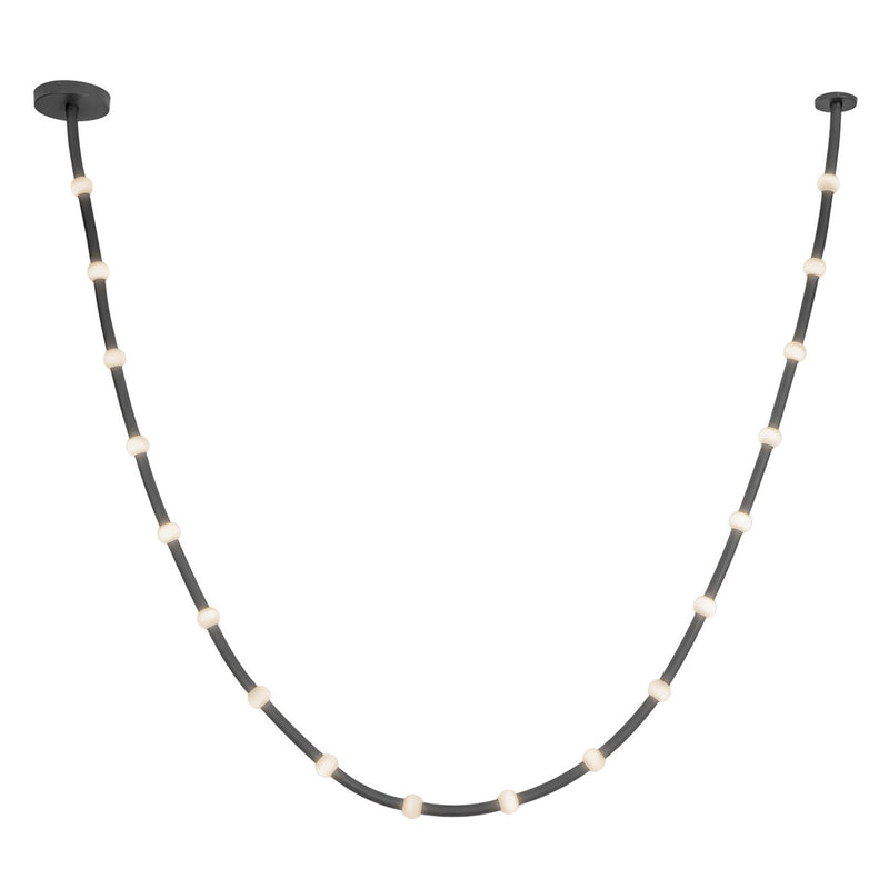 LED Pendant<br /><span style="color:#4AB0CE;">Entrega: 2-3 semanas en USA</span><br /><span style="color:#4AB0CE;font-size:60%;">PREGUNTE POR ENTREGA EN PANAMA</span><br />Collection: Corda<br />Finish: Black/Opal Glass