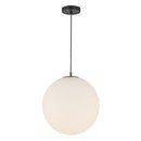 LED Pendant<br /><span style="color:#4AB0CE;">Entrega: 4-10 dias en USA</span><br /><span style="color:#4AB0CE;font-size:60%;">PREGUNTE POR ENTREGA EN PANAMA</span><br />Collection: Marco<br />Finish: Black/Opal Glass