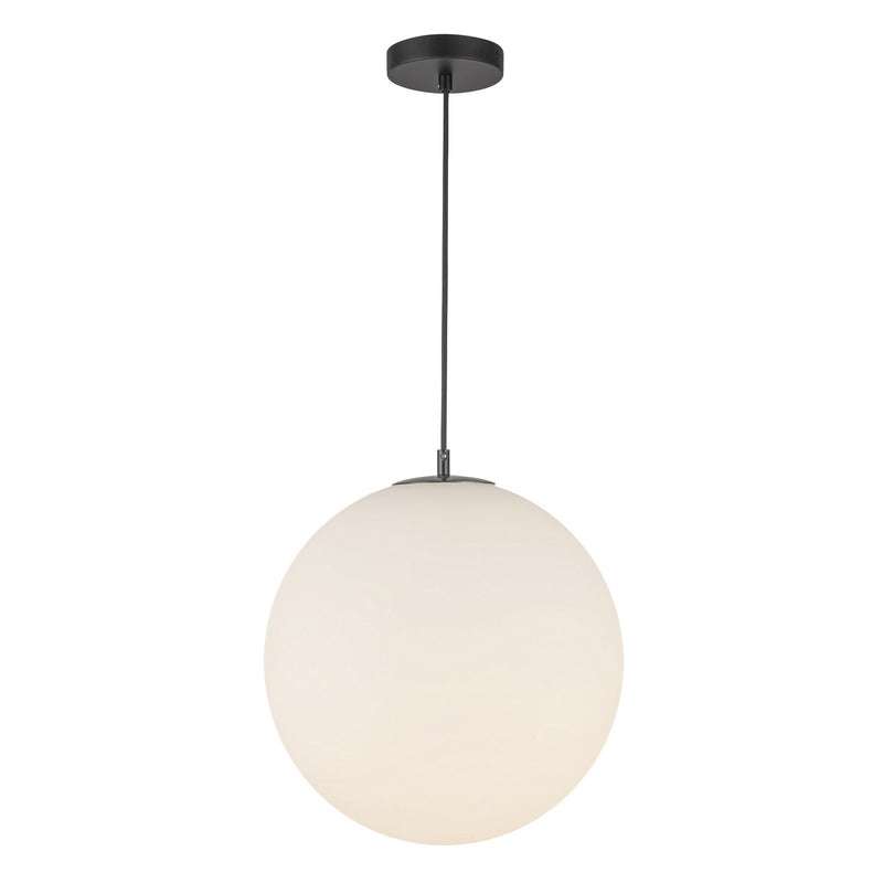 LED Pendant<br /><span style="color:#4AB0CE;">Entrega: 4-10 dias en USA</span><br /><span style="color:#4AB0CE;font-size:60%;">PREGUNTE POR ENTREGA EN PANAMA</span><br />Collection: Marco<br />Finish: Black/Opal Glass