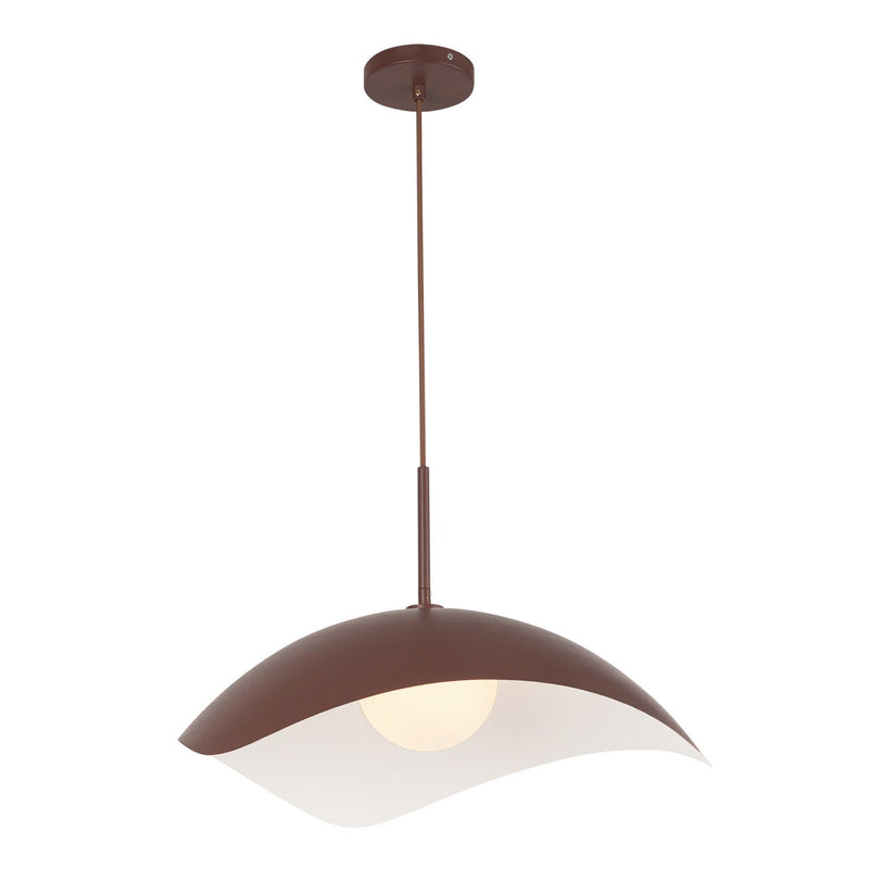 One Light Pendant<br /><span style="color:#4AB0CE;">Entrega: 4-10 dias en USA</span><br /><span style="color:#4AB0CE;font-size:60%;">PREGUNTE POR ENTREGA EN PANAMA</span><br />Collection: Kirby<br />Finish: Burgundy