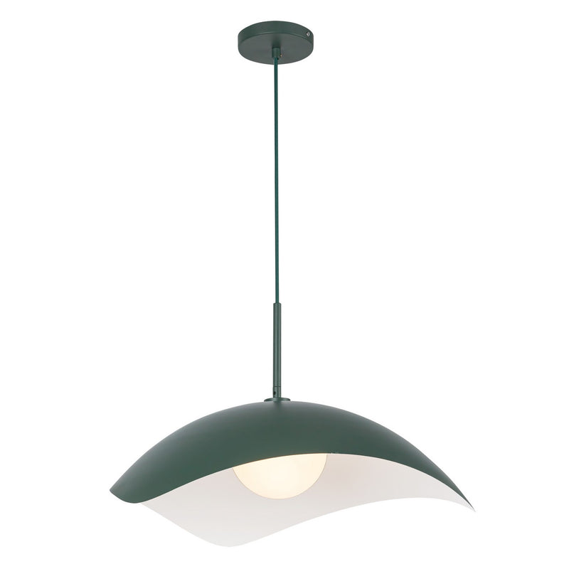 One Light Pendant<br /><span style="color:#4AB0CE;">Entrega: 1-2 semanas en USA</span><br /><span style="color:#4AB0CE;font-size:60%;">PREGUNTE POR ENTREGA EN PANAMA</span><br />Collection: Kirby<br />Finish: Pine Green