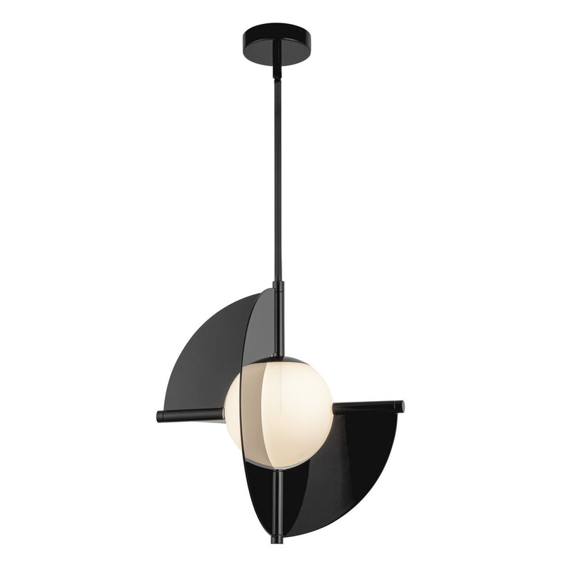 LED Pendant<br /><span style="color:#4AB0CE;">Entrega: 4-10 dias en USA</span><br /><span style="color:#4AB0CE;font-size:60%;">PREGUNTE POR ENTREGA EN PANAMA</span><br />Collection: Scorpio<br />Finish: Glossy Black/Opal Glass
