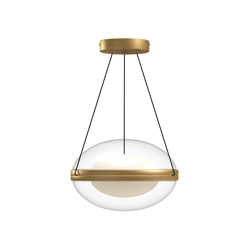 Kuzco Lighting - PD76312-BG/OP-UNV - LED Pendant - Virgo - Brushed Gold/Opal Glass