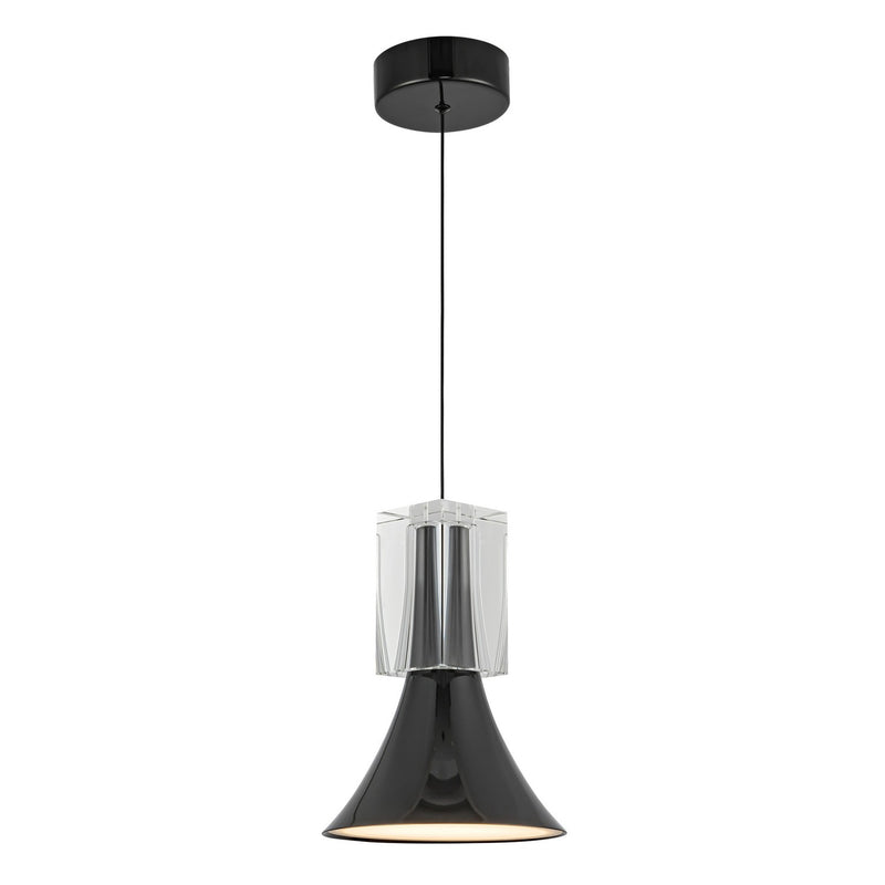 LED Pendant<br /><span style="color:#4AB0CE;">Entrega: 4-10 dias en USA</span><br /><span style="color:#4AB0CE;font-size:60%;">PREGUNTE POR ENTREGA EN PANAMA</span><br />Collection: Floe<br />Finish: Glossy Black/Clear Crystal