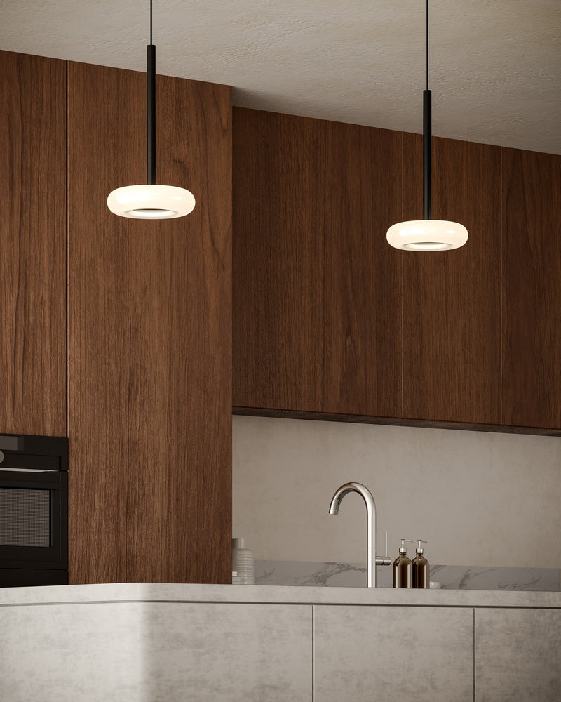 Kuzco Lighting - PD97204-BK/FR - LED Pendant - Stephord - Black/Frosted Glass