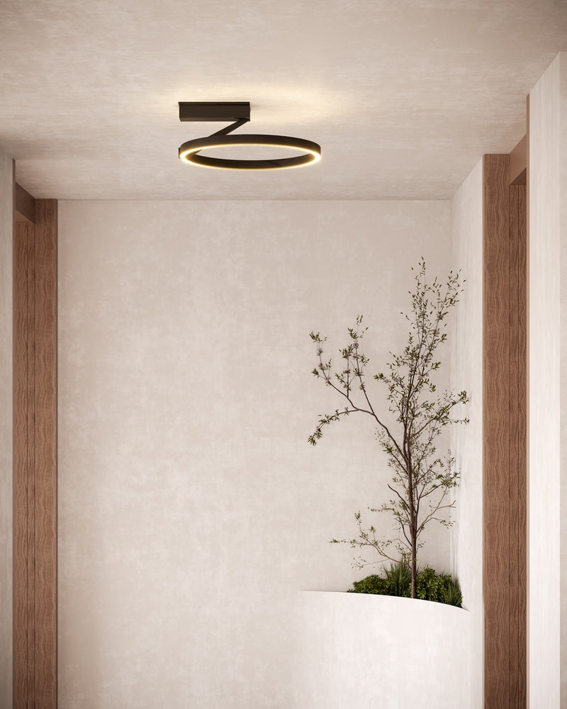 Kuzco Lighting - SF27716-BK-3WCCT-UNV - LED Semi-Flush Mount - Roda - Black