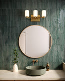 Kuzco Lighting - VL57718-BG/GO - Three Light Vanity - Nola - Brushed Gold/Glossy Opal Glass