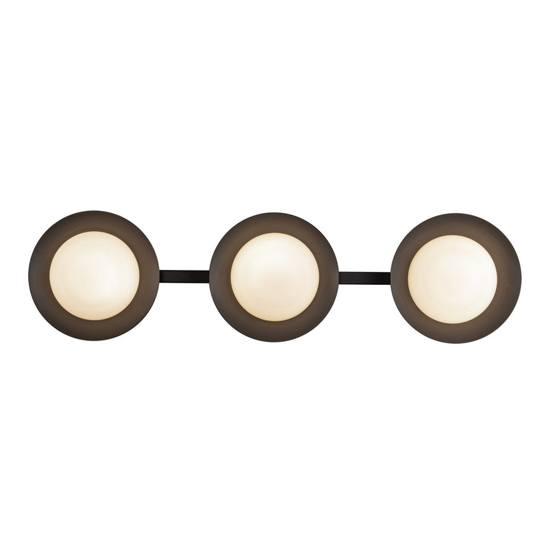 LED Vanity<br /><span style="color:#4AB0CE;">Entrega: 4-10 dias en USA</span><br /><span style="color:#4AB0CE;font-size:60%;">PREGUNTE POR ENTREGA EN PANAMA</span><br />Collection: Cleo<br />Finish: Black/Opal Glass