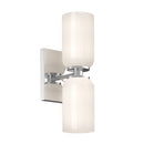 Two Light Wall Sconce<br /><span style="color:#4AB0CE;">Entrega: 4-10 dias en USA</span><br /><span style="color:#4AB0CE;font-size:60%;">PREGUNTE POR ENTREGA EN PANAMA</span><br />Collection: Nola<br />Finish: Chrome/Glossy Opal Glass