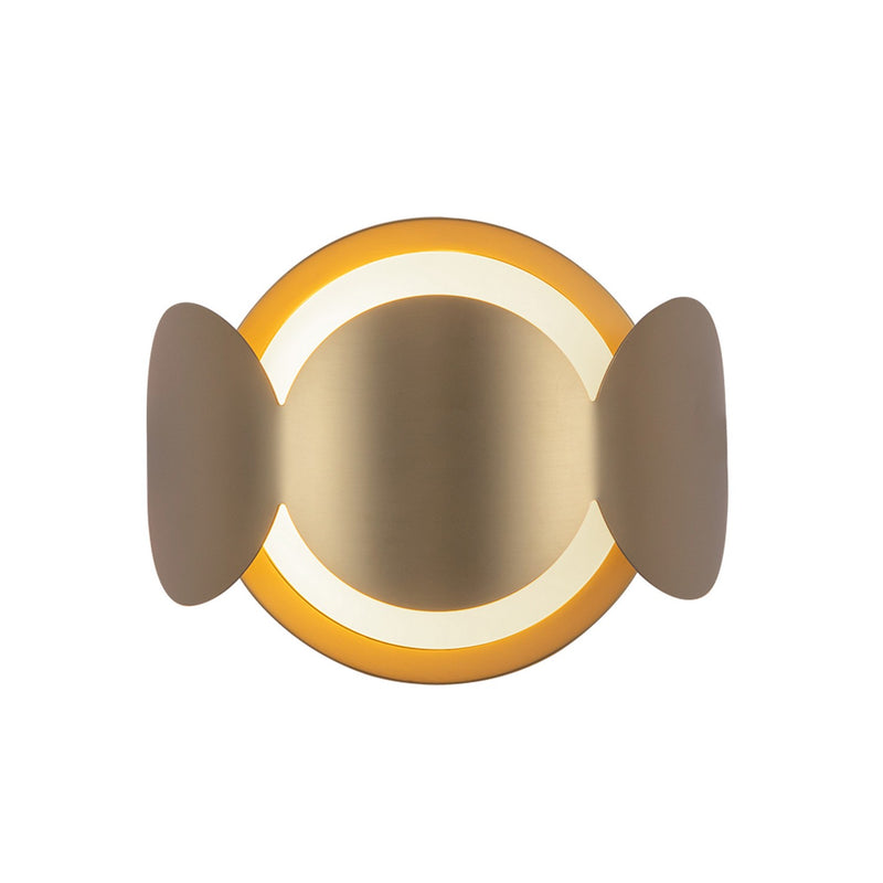 One Light Wall Sconce<br /><span style="color:#4AB0CE;">Entrega: 4-10 dias en USA</span><br /><span style="color:#4AB0CE;font-size:60%;">PREGUNTE POR ENTREGA EN PANAMA</span><br />Collection: Ciel<br />Finish: Brushed Gold/Opal Glass