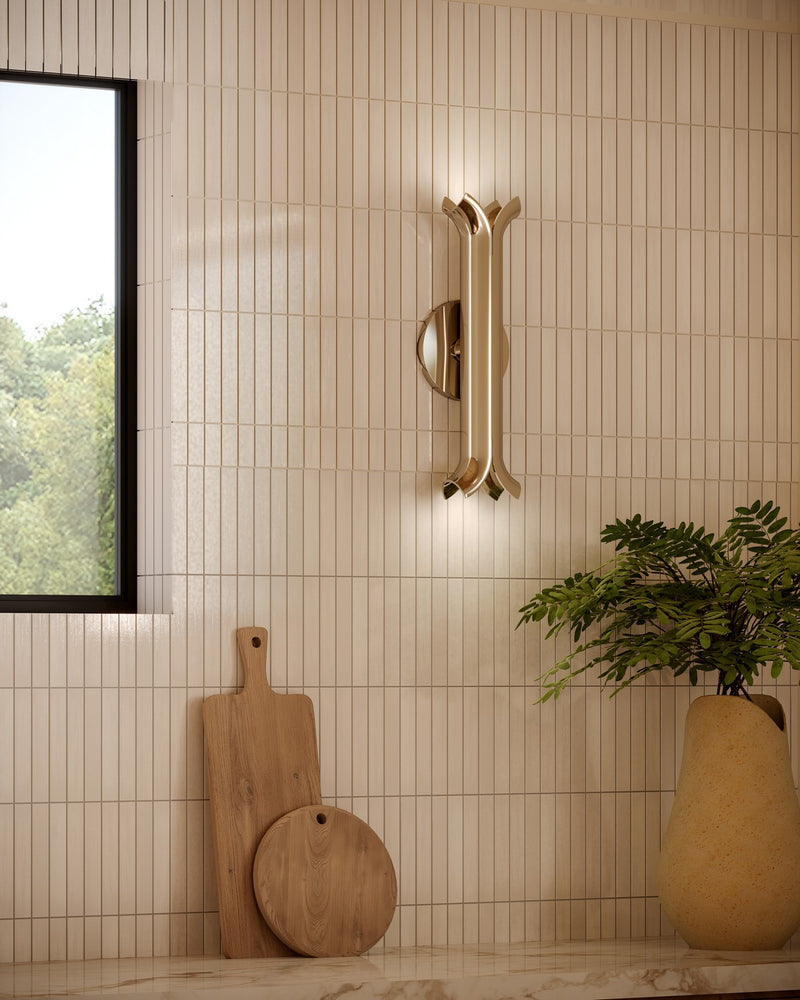 Kuzco Lighting - WS89714-PN - LED Wall Sconce - Husk - Polished Nickel