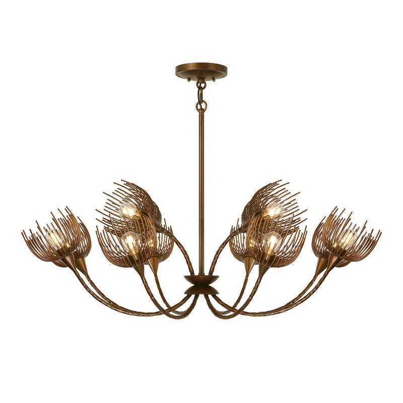 12 Light Chandelier<br /><span style="color:#4AB0CE;">Entrega: 1-2 semanas en USA</span><br /><span style="color:#4AB0CE;font-size:60%;">PREGUNTE POR ENTREGA EN PANAMA</span><br />Collection: Protea<br />Finish: Manchester