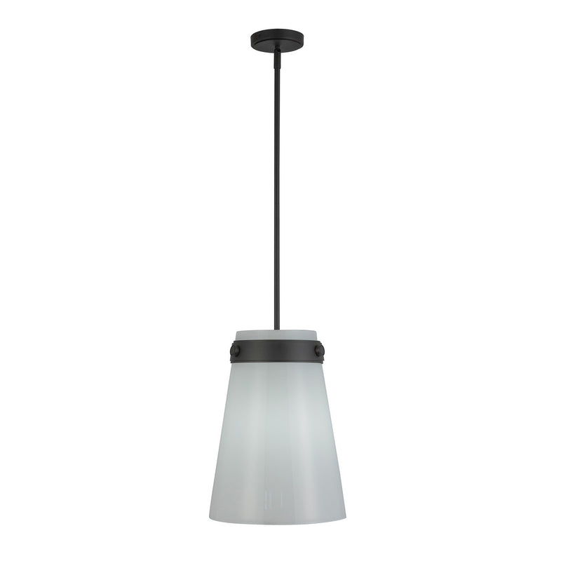 One Light Pendant<br /><span style="color:#4AB0CE;">Entrega: 4-10 dias en USA</span><br /><span style="color:#4AB0CE;font-size:60%;">PREGUNTE POR ENTREGA EN PANAMA</span><br />Collection: Dahlia<br />Finish: Black