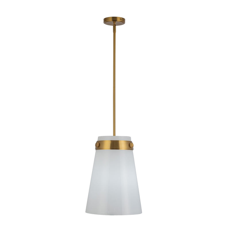 One Light Pendant<br /><span style="color:#4AB0CE;">Entrega: 4-10 dias en USA</span><br /><span style="color:#4AB0CE;font-size:60%;">PREGUNTE POR ENTREGA EN PANAMA</span><br />Collection: Dahlia<br />Finish: Brushed Brass