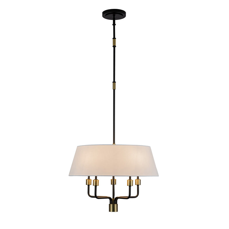 Five Light Pendant<br /><span style="color:#4AB0CE;">Entrega: 4-10 dias en USA</span><br /><span style="color:#4AB0CE;font-size:60%;">PREGUNTE POR ENTREGA EN PANAMA</span><br />Collection: Providence<br />Finish: Black, Brushed Brass