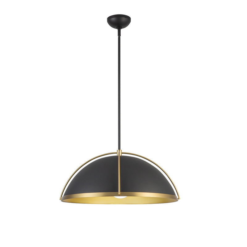 One Light Pendant<br /><span style="color:#4AB0CE;">Entrega: 4-10 dias en USA</span><br /><span style="color:#4AB0CE;font-size:60%;">PREGUNTE POR ENTREGA EN PANAMA</span><br />Collection: Dahlia<br />Finish: Black, Brushed Brass